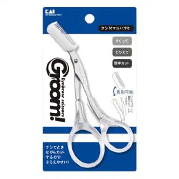 貝印 Groom! (グルーム) マユ ハサミ 眉毛 はさみ クシ付 クリア 眉のお手入れに 1個 (x 1)の商品画像