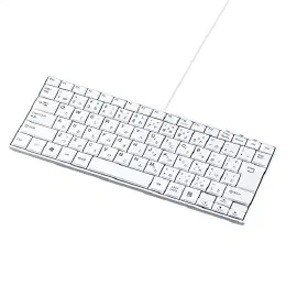 サンワサプライ 有線USBスリムキーボード テンキー無し パンタグラフ 85キー日本語109A配列 ホワイト SKB-SL18WNの商品画像