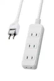 エレコム 電源タップ ほこり防止シャッター 4個口 5m ホワイト T-ST02N-2450WHの商品画像