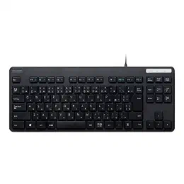 エレコム キーボード 有線 メンブレン 薄型 コンパクトキーボード ブラック TK-FCM107XBKの商品画像