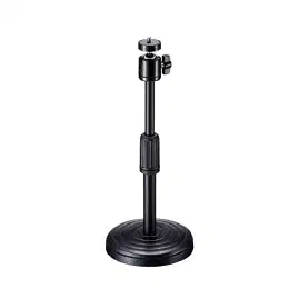 サンワサプライ WEBカメラ用卓上スタンド(スマホホルダー付き) 1/4-20UNCインチネジ CMS-STN1BKの商品画像