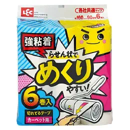 レック(LEC) 激落ちくん らせん状に切れてる めくりやすい 粘着テープ (90周巻×6巻入) 各社共通サイズ 強力タイプの商品画像