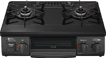 リンナイ ガステーブル ガスコンロ 都市ガス12A・13A用 幅約56cm 片面焼きグリル 右強火力 KG35NBKR/13A ブラックの商品画像